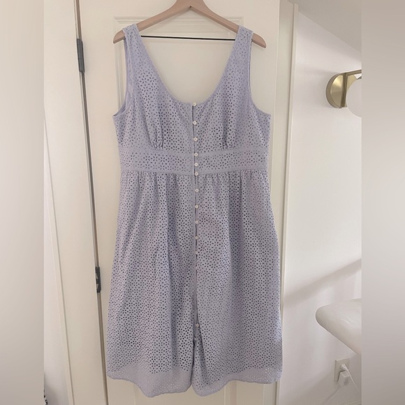 J Crew lavender cotton eyelet dress - Picture 1 of 3